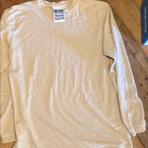 Jungmaven Cream Long Sleeve Tee Classic Crew